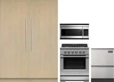 5 Piece Package Includes Refrigerator, Freezer, Range, Microwave And Dishwasher